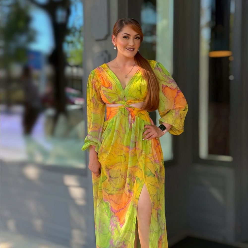 Vibrant Multicolor Maxi Dress